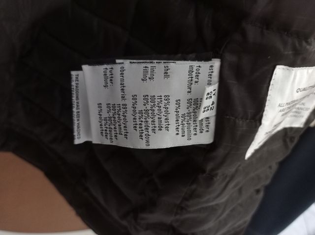 piumino mixture taglia 42 italiana