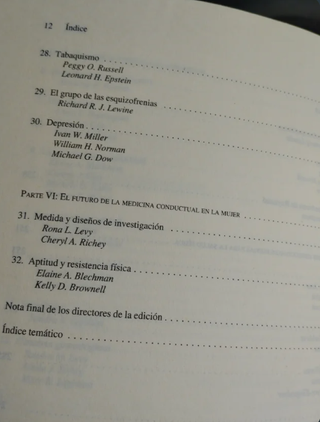 Camino femenino a la curacion; medicina conductual