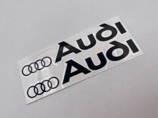 VINILO PEGATINA AUDI NEGRAS 114X46mm