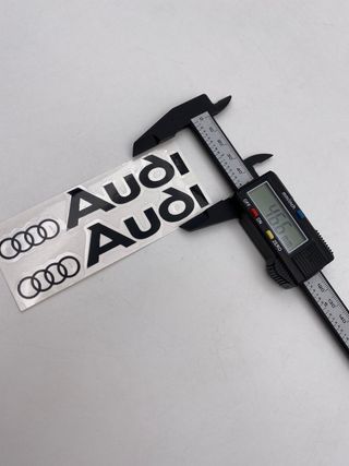 VINILO PEGATINA AUDI NEGRAS 114X46mm