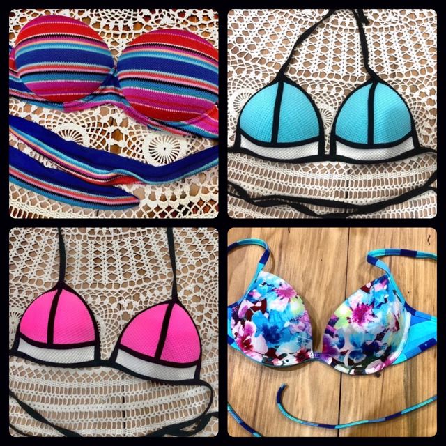 4 costumi con coppe pezzo sopra taglia 1