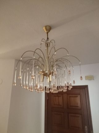 Lampara dorada grande