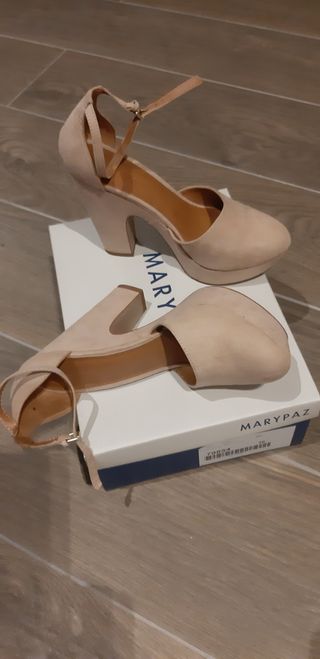 zapatos de tacon de verano de ante nuevos