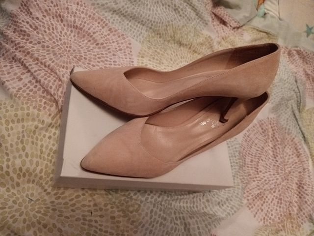 Zapato SALÓN ante/nude n.41