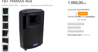 Pareja de altavoces biamplificados