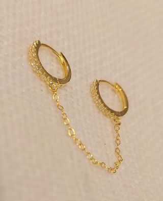 Pendiente cadena de última tendencia plata 925