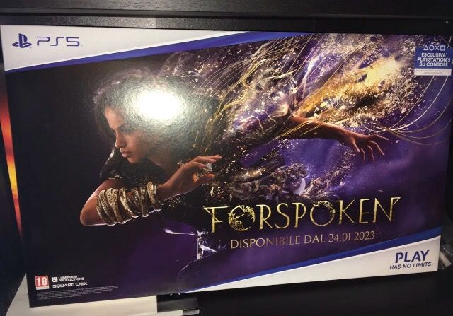 Forspoken display espositore box ufficiale ps5