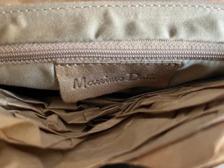 Bolso de piel Massimo Dutti color beige