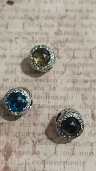 3 charms cristal para pulseras Pandora 15€u