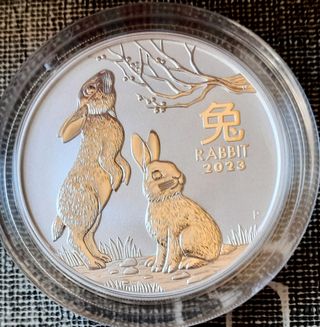 Moneda 2onzas LUNAR III  CONEJO