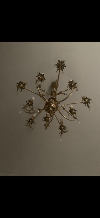 Lámpara techo bronce dorado