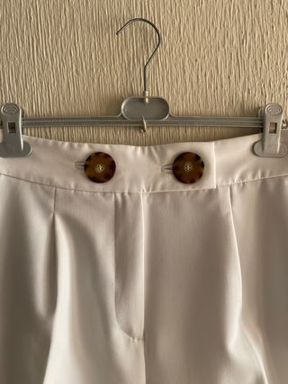 Pantalón blanco traje - Zara 