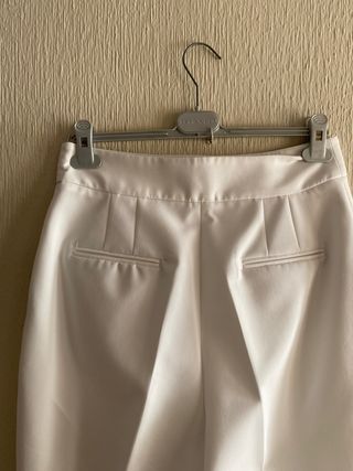 Pantalón blanco traje - Zara 