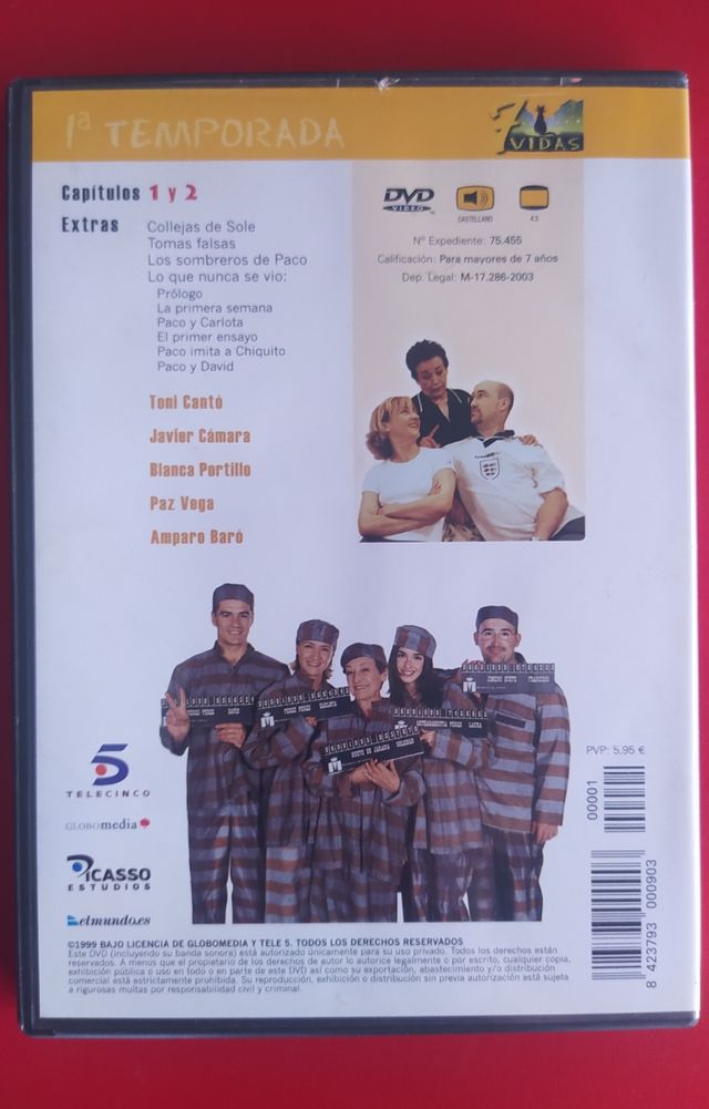 7 Vidas DVD capítulos 1 y 2 + extras
