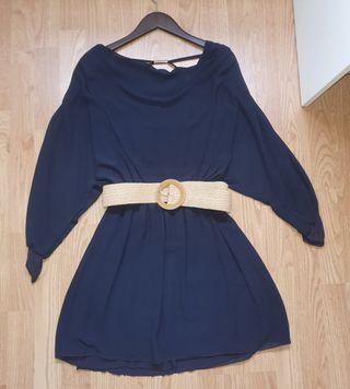 vestido azul marino talla  única 