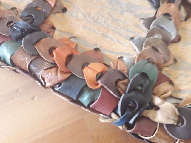 Bolso piel artesanal vintage