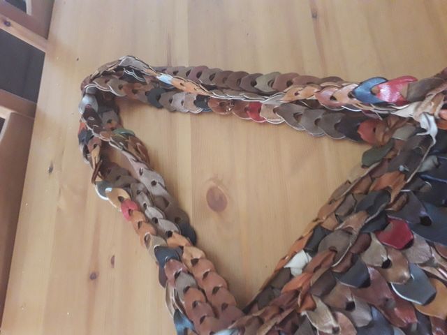 Bolso piel artesanal vintage