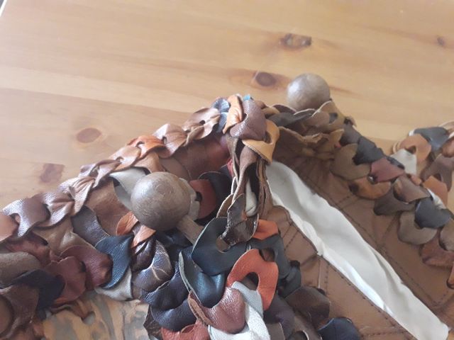 Bolso piel artesanal vintage