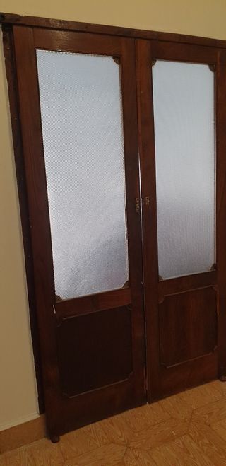 Puertas Acristaladas Castaño