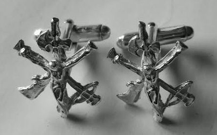 gemelos legion española en plata de ley 