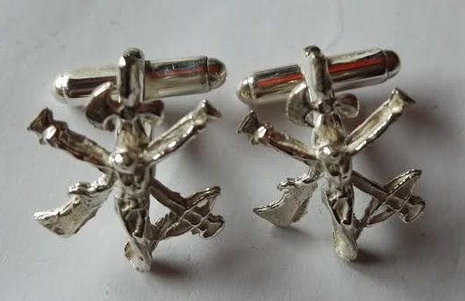 gemelos legion española en plata de ley 