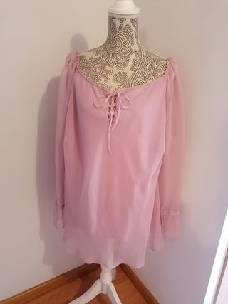 blusa  de gasa Rosa