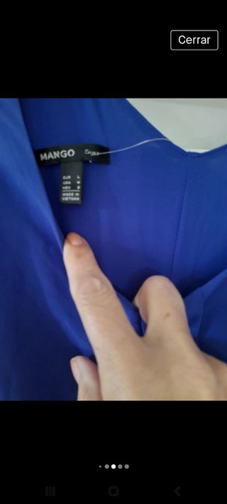 Vestido fiesta Mango talla L