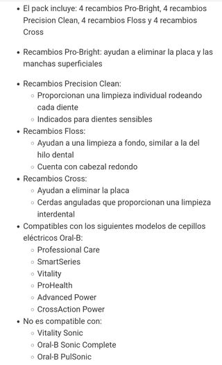 Pack de 16 recambios compatibles con cepillos eléc