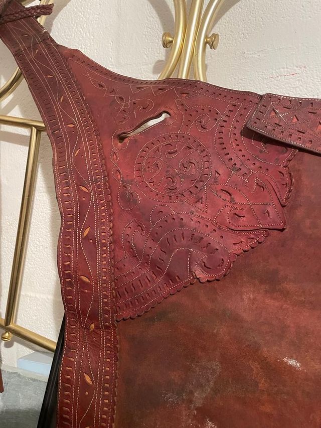 Sajón de doma vaquera piel de ternera altura 1,90