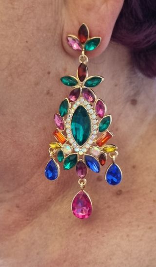 Oferta Pendientes de mujer de cristal de fiesta