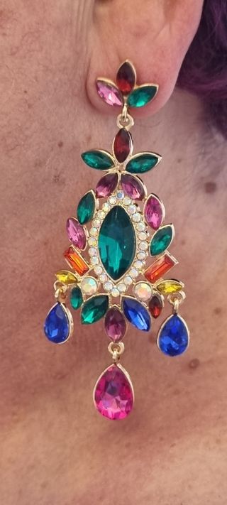 Oferta Pendientes de mujer de cristal de fiesta