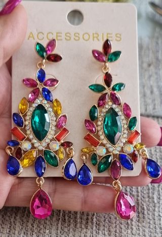 Oferta Pendientes de mujer de cristal de fiesta