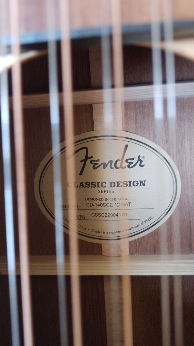 Guitarra Fender 12 cuerdas electroacústica