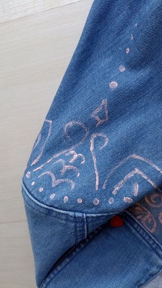 cazadora vaquera pintada a mano 