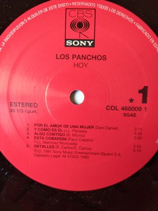 DISCO VINILO LP LOS PANCHOS 'HOY"