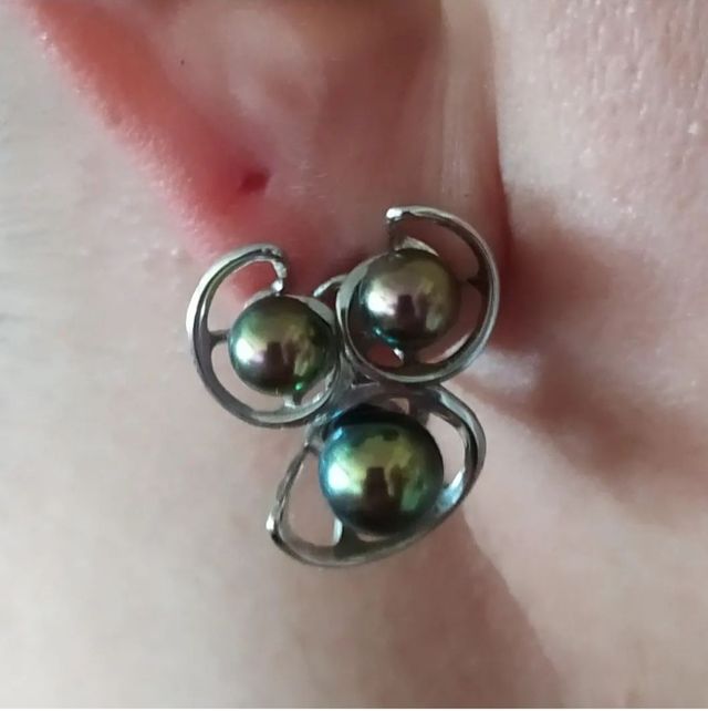 Juego de plata 925 con perlas Majorica