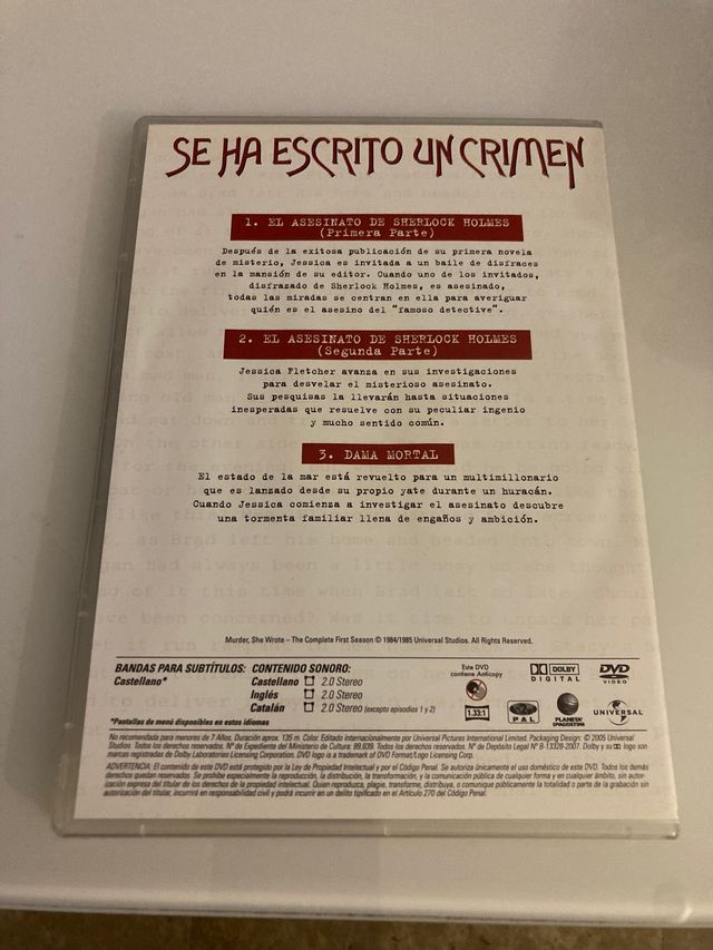 DVD Se ha escrito un crimen