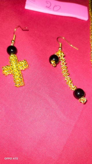 parure collana e orecchini fatti a mano ✋ nuovo