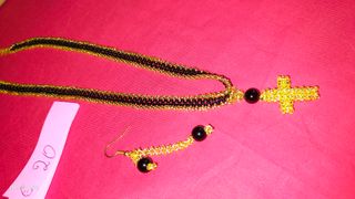 parure collana e orecchini fatti a mano ✋ nuovo