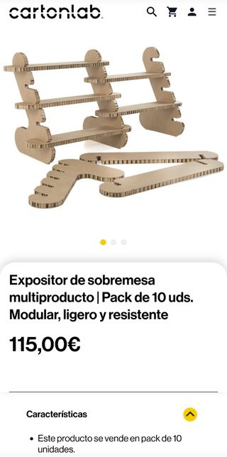 Estantería expositor cartón cartonlab market