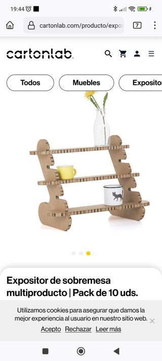 Estantería expositor cartón cartonlab market