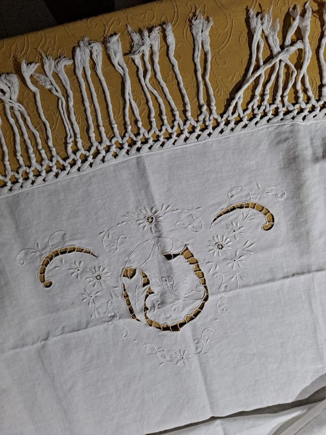 Toallas lino natural (Trio)  Artesanía de