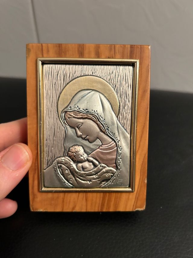 Quadretto argento con immagine della Madonna