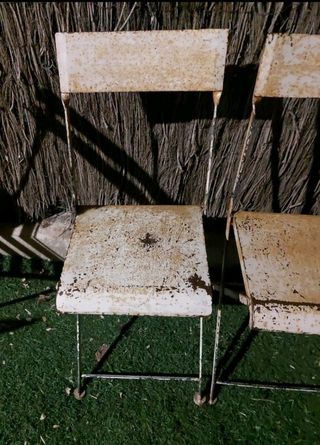 Sillas hierro plegables