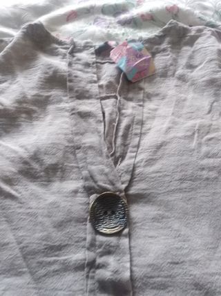 Camisa algodón y lino.