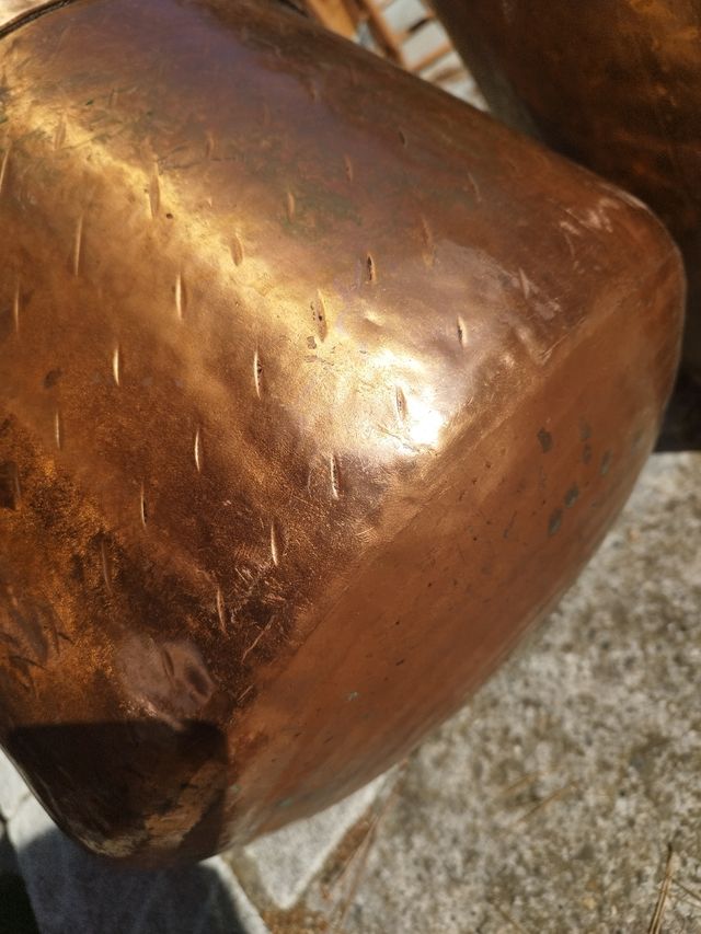 caldero olla de cobre hecho ha mano