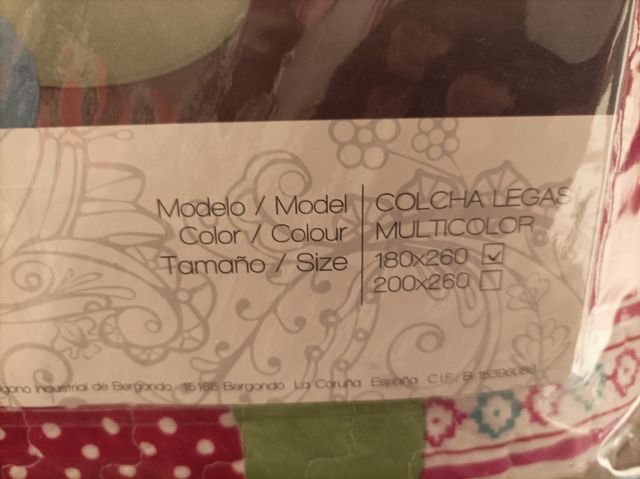 Colcha 90 cm CLARA VIDAL