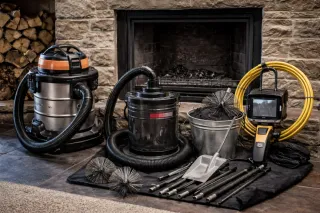 Deshollinado chimeneas.