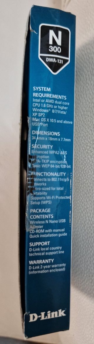 D-Link Wireless N Nano USB Adapter DWA-131