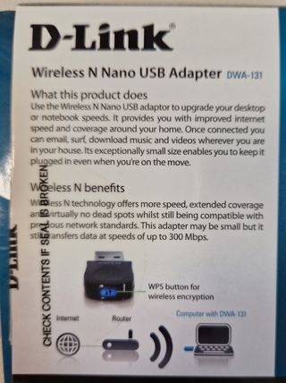 D-Link Wireless N Nano USB Adapter DWA-131